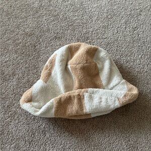 Boheme Terry Cloth Bucket Hat - Cream & Tan